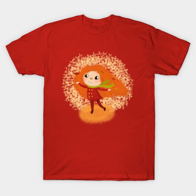 Autumn girl T-Shirt by Kate Chernienko